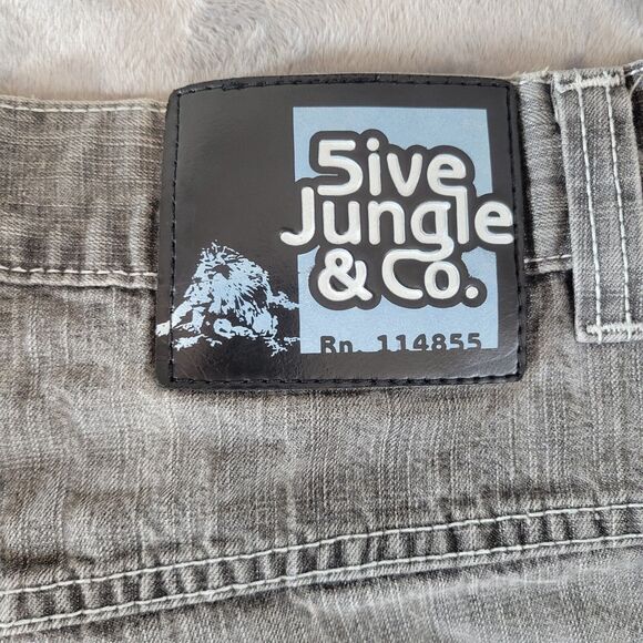 5ive Jungle & Co Jeans Men's 34 Relaxed‎ Fit Baggy Wide Denim VTG Y2K 34x29 - Picture 7 of 12